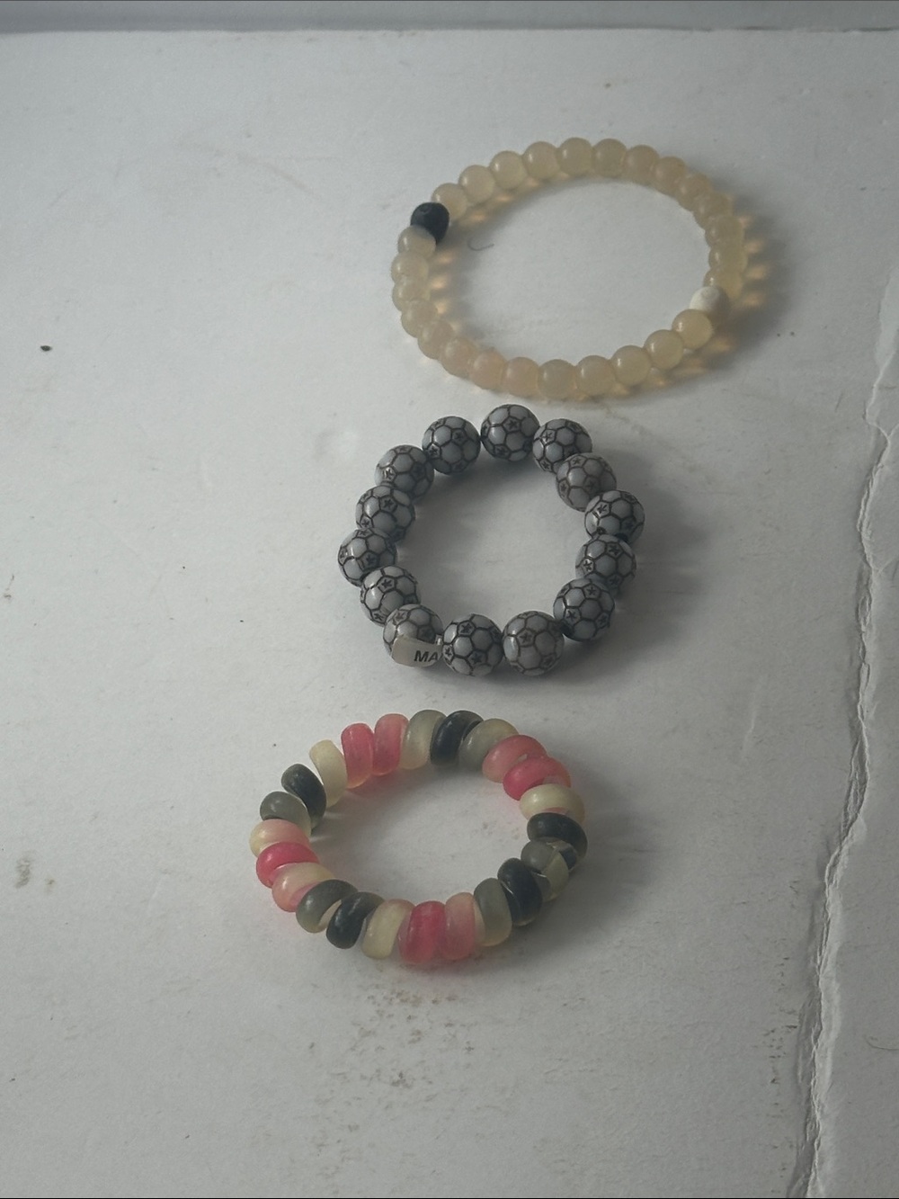 Stretch Beaded Women’s Bracelet Set - Neutral, Gray & Pink